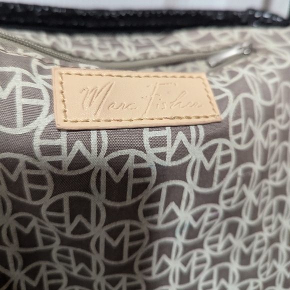 Marc Fisher Croc Embossed Crossbody Bag In Black - Picture 10 of 12